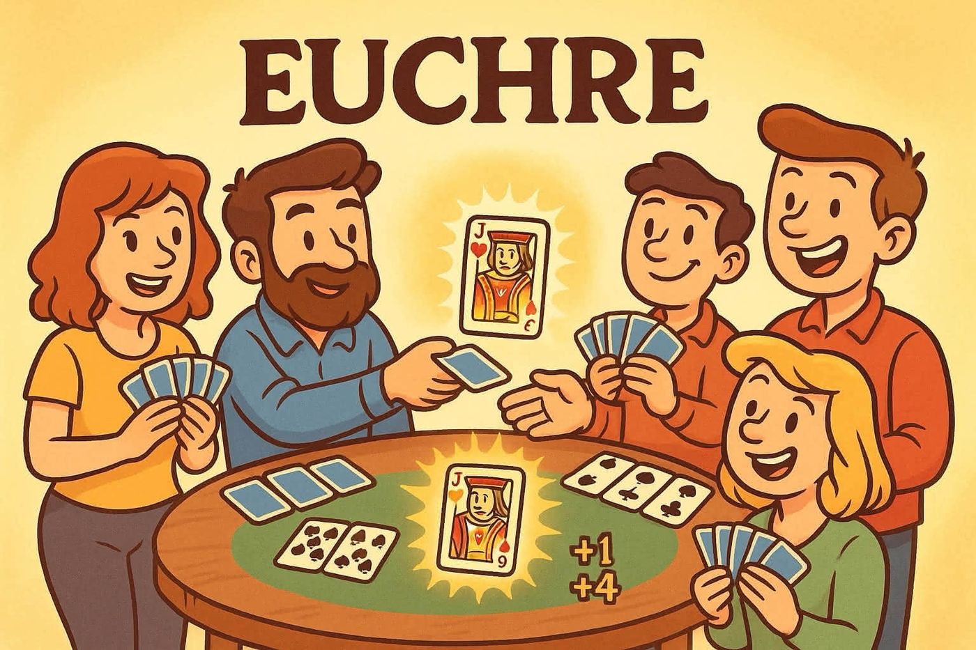 Illustrasjon til Euchre: Om spillet