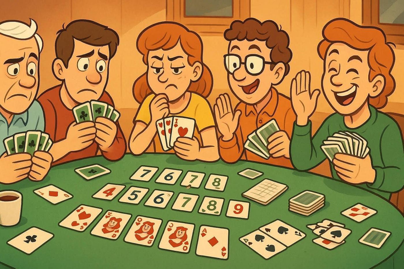 Illustrasjon til Femkamp: Om spillet