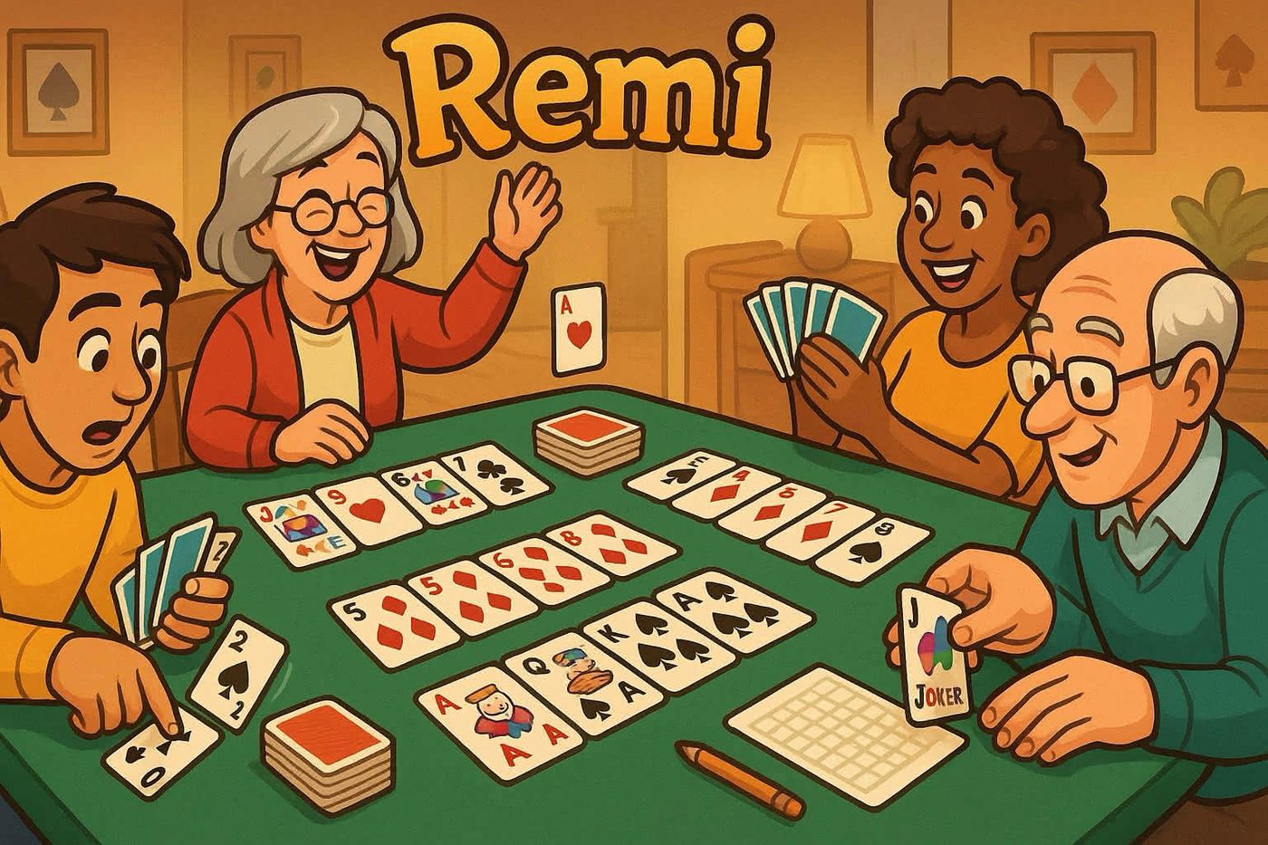 Illustrasjon til Remi: Om spillet