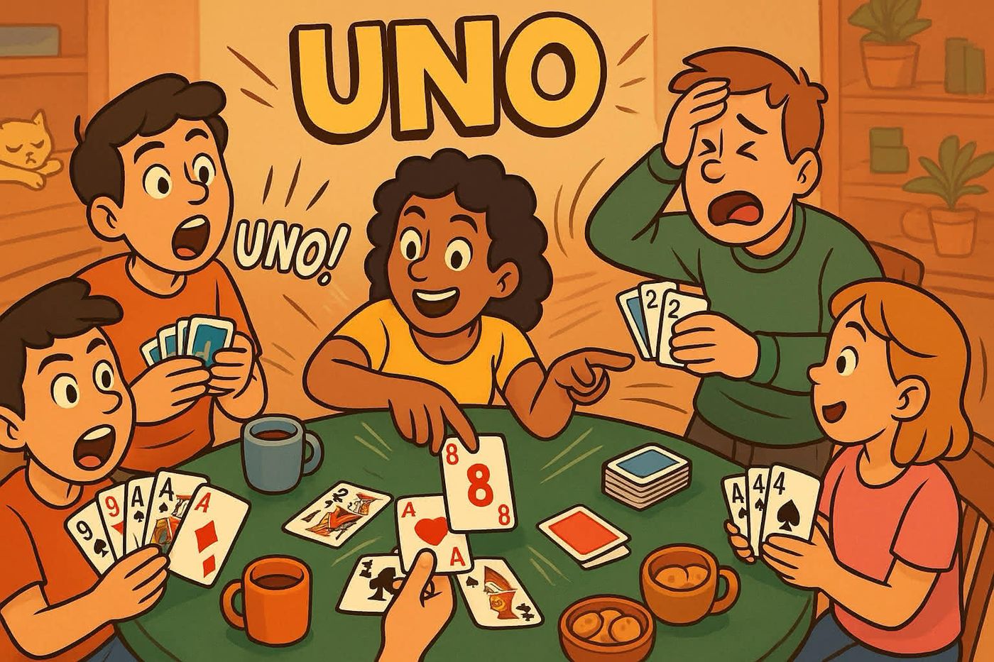 Illustrasjon til Uno (med vanlig kortstokk): Om spillet